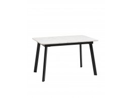 Стол Batu new 120-160/80/76 столешница ЛМДФ азул оникс подстолье металл черный