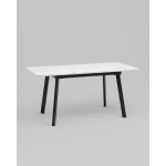 Стол Batu new 120-160/80/76 столешница ЛМДФ азул оникс подстолье металл черный