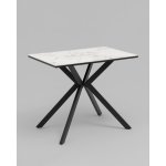 Стол Мармер мини нераскладной 90х60х75 см, GOLD JADE, подстолье металл черный
