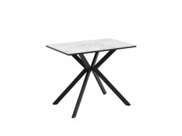 Стол Мармер мини нераскладной 90х60х75 см, GOLD JADE, подстолье металл черный