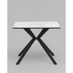 Стол Мармер мини нераскладной 90х60х75 см, GOLD JADE, подстолье металл черный