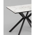 Стол Мармер мини нераскладной 90х60х75 см, GOLD JADE, подстолье металл черный
