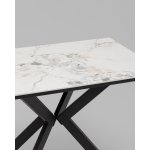 Стол Мармер мини нераскладной 90х60х75 см, GOLD JADE, подстолье металл черный