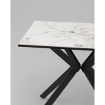 Стол Мармер мини нераскладной 90х60х75 см, GOLD JADE, подстолье металл черный