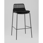 Стул барный Louran с подушкой чёрный