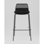 Стул барный Louran с подушкой чёрный