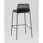 Стул барный Louran с подушкой чёрный
