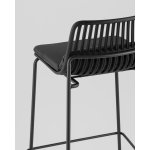 Стул барный Louran с подушкой чёрный