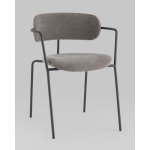 Стул Дженни букле темно-серый каркас антрацитово-серый муар