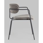 Стул Дженни букле темно-серый каркас антрацитово-серый муар