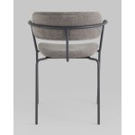 Стул Дженни букле темно-серый каркас антрацитово-серый муар