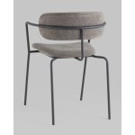 Стул Дженни букле темно-серый каркас антрацитово-серый муар