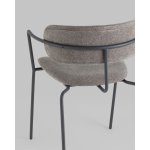 Стул Дженни букле темно-серый каркас антрацитово-серый муар