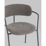 Стул Дженни букле темно-серый каркас антрацитово-серый муар