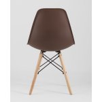 Стул Eames Style DSW коричневый (разборный каркас)