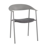 Стул Eila с подушкой пластик серый