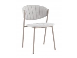 Стул Харпер ткань рогожка серо-голубой каркас серый матовый