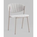 Стул Харпер ткань рогожка серо-голубой каркас серый матовый