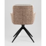 Стул обеденный Waldo светло-серый c бежевой экокожей