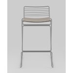 Стул полубарный Danny серый с подушкой