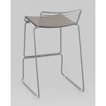 Стул полубарный Danny серый с подушкой