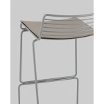 Стул полубарный Danny серый с подушкой