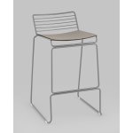 Стул полубарный Danny серый с подушкой