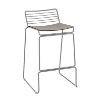 Стул полубарный Danny серый с подушкой