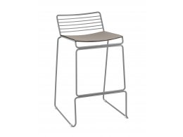 Стул полубарный Danny серый с подушкой