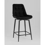Стул полубарный Флекс с поворотным механизмом  велюр черный