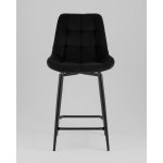 Стул полубарный Флекс с поворотным механизмом  велюр черный