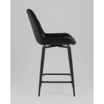 Стул полубарный Флекс с поворотным механизмом  велюр черный