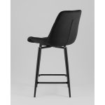 Стул полубарный Флекс с поворотным механизмом  велюр черный