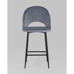 Стул полубарный Меган велюр серый 2 шт.
