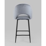 Стул полубарный Меган велюр серый 2 шт.