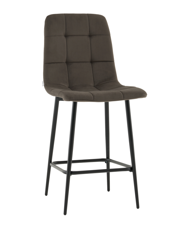 Стул полубарный Одди велюр темно-серый