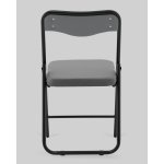 Стул складной Джонни велюр велютто темно-серый каркас черный матовый