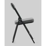 Стул складной Джонни велюр велютто темно-серый каркас черный матовый