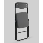 Стул складной Джонни велюр велютто темно-серый каркас черный матовый