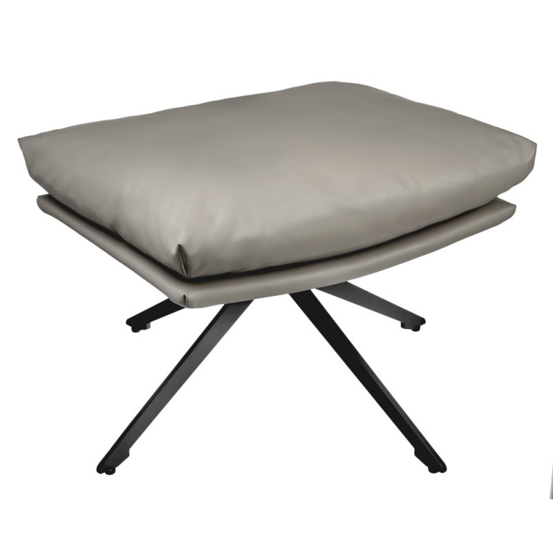 Оттоманка HUG светло-серый, экокожа