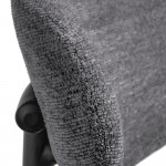 Стул полубарный Lucas 2 серый шенилл с чёрными ножками