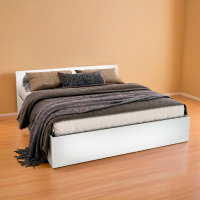 СГ Норд Кровать 1,6 (1635*650*2032) белый гладкий/белый гладкий