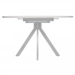 Стол Rudolf круглый раскладной 100-130x100x75см, белый мрамор, белый Стол Rudolf круглый раскладной 100-130x100x75см, белый мрамор, белый