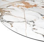 Стол BRAVO 140х85х77 см керамогранит Calacatta Matt