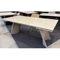 Стол ГОРАЦИО 200 цвет OSTRA BIANCO GLOSSY , керамика / Латте