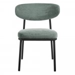 Стул Lucas 2 шалфей шенилл с чёрными ножками