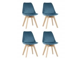 Стул FRANKFURT велюр синий 4 шт.