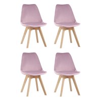 Стул FRANKFURT велюр розовый 4 шт.
