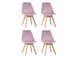 Стул FRANKFURT велюр розовый 4 шт.