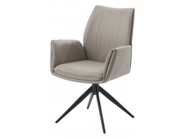 Стул YOZEF 360 град. поворот. HF017-09 Латте, экокожа / Черный, ®DISAUR